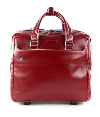 Piquadro Cartella Trolley 2 ruote in Pelle, Unisex-Erwachsene Gepäck- Kuriertasche, Rosso, Talla única - BV4729B2/R von Piquadro