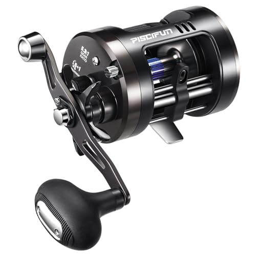 Piscifun Chaos Pro Baitcast-Angelrolle, CNC-gefrästes Aluminiumgehäuse, runde Welsrolle mit max. Zugkraft von 11,3 kg, Schlepprolle mit Wasserwaage und magnetischer Bremse für See und Salzwasser Piscifun Chaos Pro Baitcast-Angelrolle, CNC-gefrästes Aluminiumgehäuse, runde Welsrolle mit max. Zugkraft von 11,3 kg, Schlepprolle mit Wasserwaage und magnetischer Bremse für See und Salzwasser von Piscifun