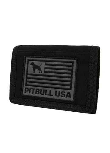 Pitbull Brieftasche aus Canvas Herren Brieftasche Geldbeutel Pit Bull West Coast USA Brieftasche aus Baumwolle Stoffportemonnaie Strickstoffbrieftasche Brieftasche aus Stoff von Pitbull