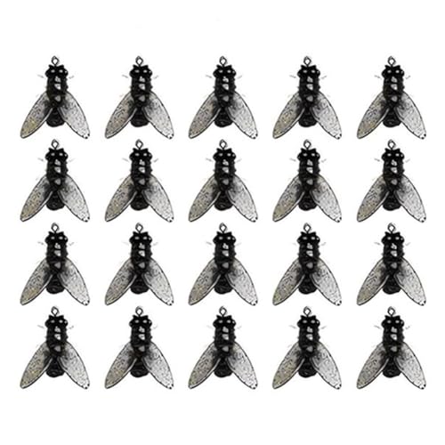 Piuusngy Bionic Fliegenfischköder (20 Stück) - 2024 Neue Forellen-Jigs, Swimbaits, Trockenfliegen, Bass-Fliegenfischköder-Set, Salzwasser, Klein von Piuusngy