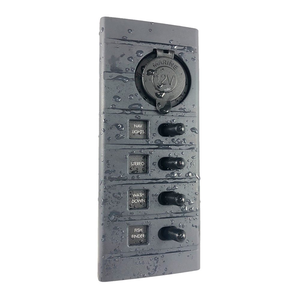 Plastimo 4 Way Switch Panel With Plug 15a 12v Grau Plastimo 4 Way Switch Panel With Plug 15a 12v Grau von Plastimo