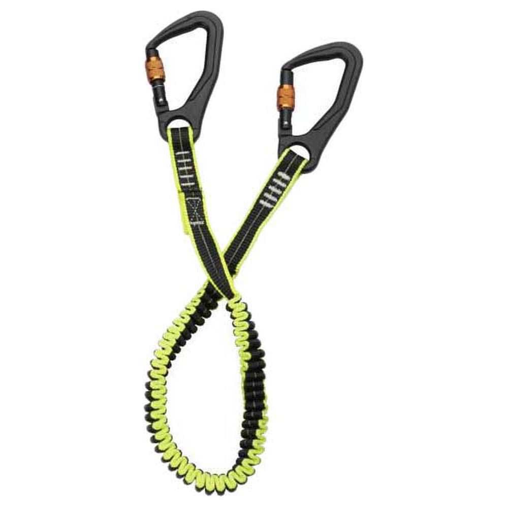 Plastimo 2 Carabiners Elastic Rescue Rope Gelb von Plastimo