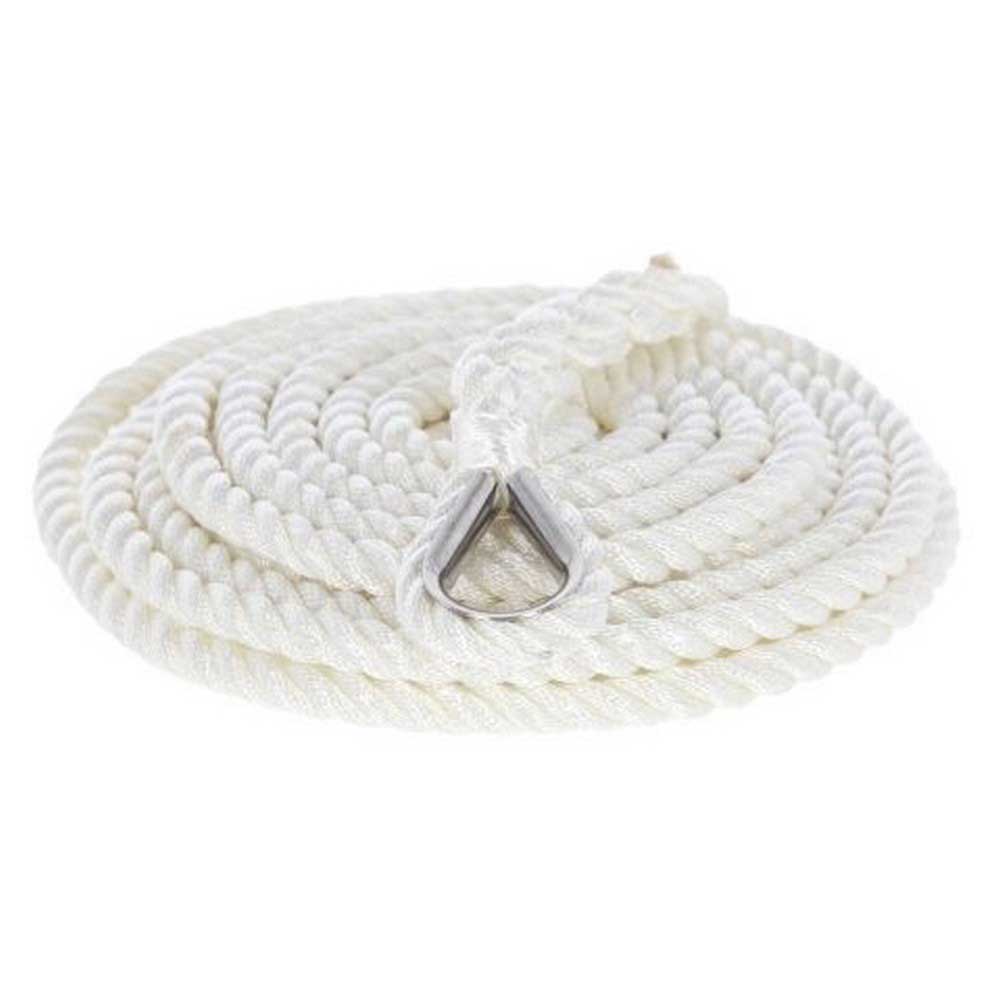 Plastimo 3 Strands Mooring Rope Kit With Thimble Eye 30 M Beige 14 mm von Plastimo