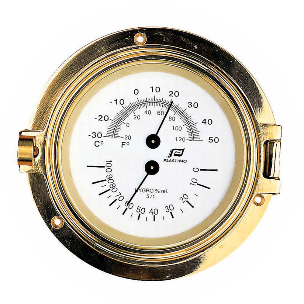 Plastimo Brass 4.5´´ Thermometer Hygrometer Golden von Plastimo