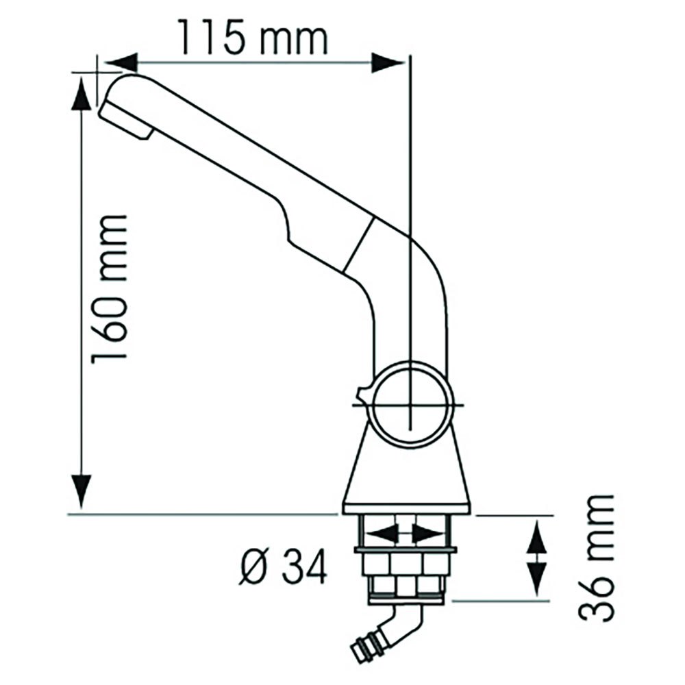 Plastimo Collapsible Water Tap Silber 3/8´´ von Plastimo