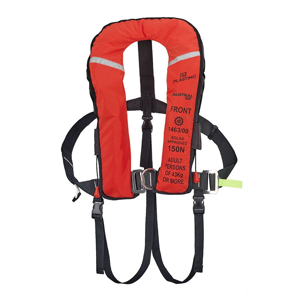 Plastimo Solas Austral 180 Hr Harness Automatic Life Jacket Orange >43 kg von Plastimo