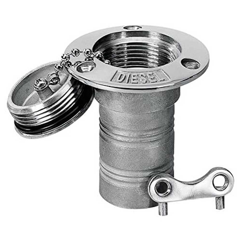 Plastimo Stainless Steel Fuel Deck Filler Silber 38 mm von Plastimo