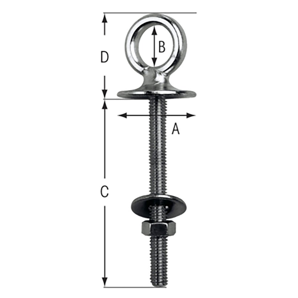 Plastimo Stainless Steel M6 Eye Bolt Silber 35 mm Plastimo Stainless Steel M6 Eye Bolt Silber 35 mm von Plastimo