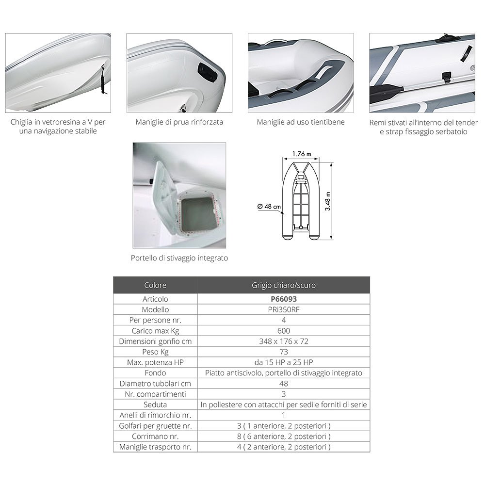 Plastimo Tender Yacht Pri240v 6.5hp Inflatable Boat Durchsichtig 243 x 156 x 68 cm Plastimo Tender Yacht Pri240v 6.5hp Inflatable Boat Durchsichtig 243 x 156 x 68 cm von Plastimo