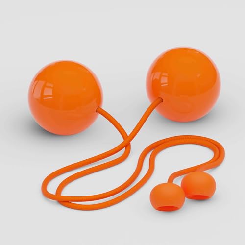 Play Juggling Contact Poi Standard Orange, 80 mm, mit PX3-Knöpfen und Seilen aus Polyester, perfekt für fortgeschrittene Techniken Play Juggling Contact Poi Standard Orange, 80 mm, mit PX3-Knöpfen und Seilen aus Polyester, perfekt für fortgeschrittene Techniken von Play Juggling