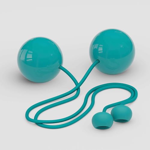 Play Juggling Contact Poi Standard petrol, 80 mm, mit PX3-Knöpfen und Seilen aus Polyester, perfekt für fortgeschrittene Techniken Play Juggling Contact Poi Standard petrol, 80 mm, mit PX3-Knöpfen und Seilen aus Polyester, perfekt für fortgeschrittene Techniken von Play Juggling