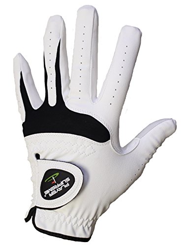 Herren Allwetter-Synthetik und Cabretta-Leder Golf Handschuhe (für Rechtshänder Golfer) erhältlich in verschiedenen Größen, weiß von Player Supreme