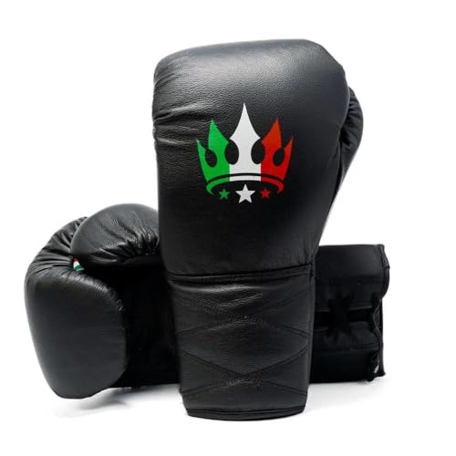 Playerz Italiano Spitzenboxhandschuhe, Sparring-Handschuhe für Boxen, Muay Thai, Kickboxen und MMA-Training, italienisches Leder, 284 g, 340 g, 397 g, 453 g von Playerz Boxing Est 2020