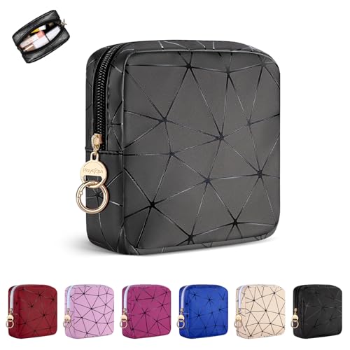 Klein Kosmetiktasche Mini Makeup Tasche Kleine Schminktasche Damen PU-Leder Tragbare Kulturbeutel Wasserdicht Kosmetikzubehör-Organizer Multifunktional Reise-Kulturtasche Geldbeutel für Frauen Grau-B Klein Kosmetiktasche Mini Makeup Tasche Kleine Schminktasche Damen PU-Leder Tragbare Kulturbeutel Wasserdicht Kosmetikzubehör-Organizer Multifunktional Reise-Kulturtasche Geldbeutel für Frauen Grau-B von Playexen