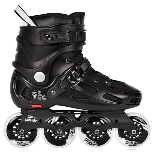 Playlife Inline Skates Aztec, Schwarz, Unisex für Herren und Damen, 80mm/86A Rollen, ABEC 5 Kugellager, Art. nr.: 880313 Playlife Inline Skates Aztec, Schwarz, Unisex für Herren und Damen, 80mm/86A Rollen, ABEC 5 Kugellager, Art. nr.: 880313 von Playlife