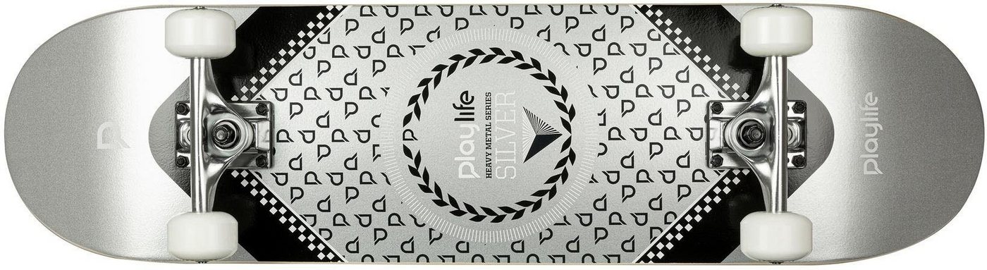Playlife Skateboard Heavy Metal Silver Playlife Skateboard Heavy Metal Silver von Playlife