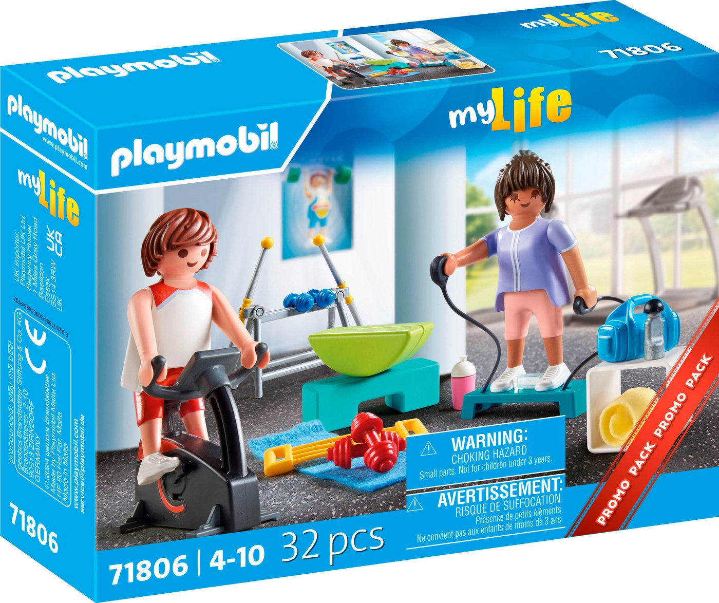 Playmobil® Fitnesstraining (71806), Playmobil My Life Konstruktions-Spielset, (32 St), Made in Europe von Playmobil®