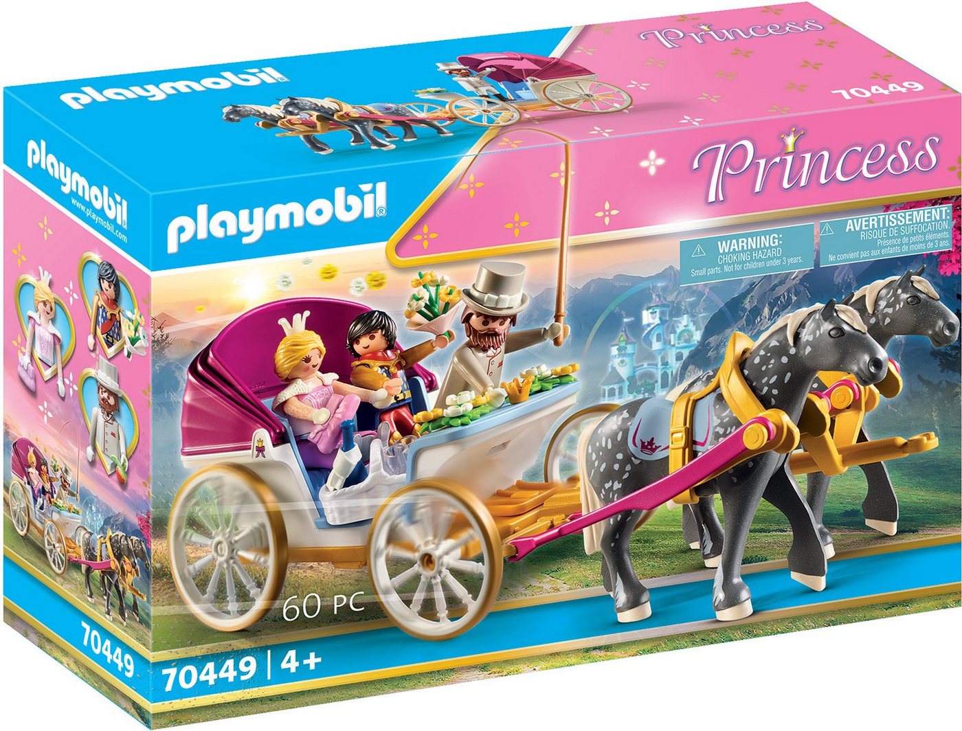 Playmobil® Konstruktions-Spielset Romantische Pferdekutsche (70449), Princess, (60 St), Made in Germany von Playmobil®