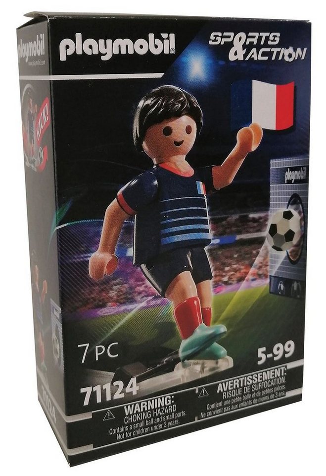 Playmobil® Spielfigur Playmobil 71124 Sports & Action Fußballspieler 7,5 cm Frankreich Triko von Playmobil®