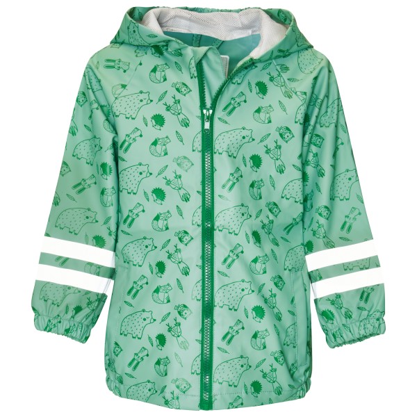 Playshoes - Kid's Regen-Mantel Waldtiere - Regenjacke Gr 104;86;92;98 türkis/grün von Playshoes