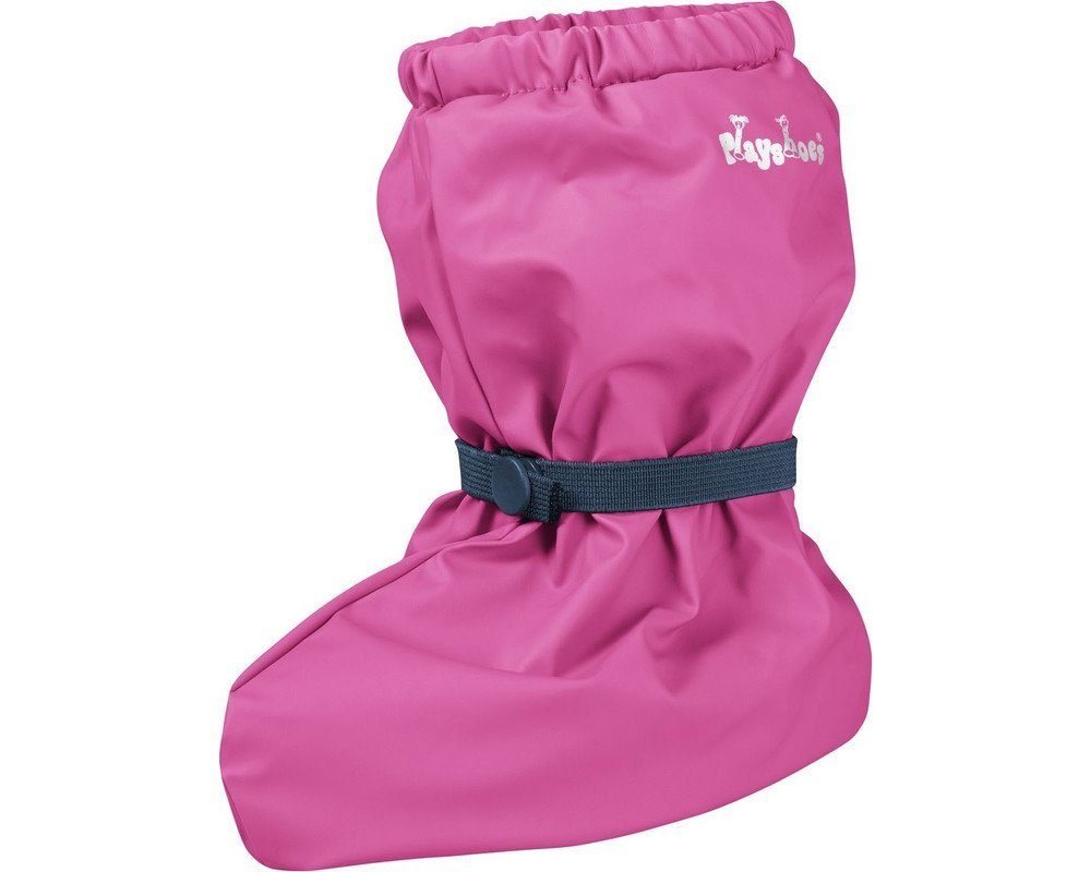 Playshoes Regenfüßlinge Schuhüberzieher mit Fleece Gummistiefel Weitenregulierbar Gummizug Druck-knöpfe von Playshoes