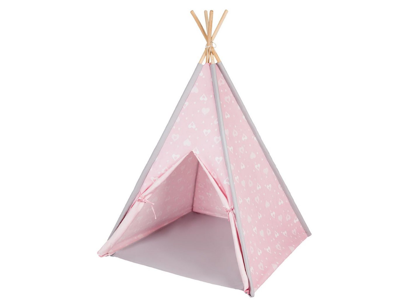 Playtive Spielzelt Kinder Tipi Zelt rosa Mädchen Kinderzelt ab 11/2 Jahre max. 50 kg strapazierfähig, robust und kinderleichter Aufbau von Playtive