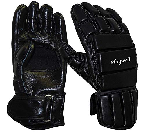 Playwlel Full Contact Delxue Leder Escrima/Kali Handschuhe - Schwarz, L von Playwlel