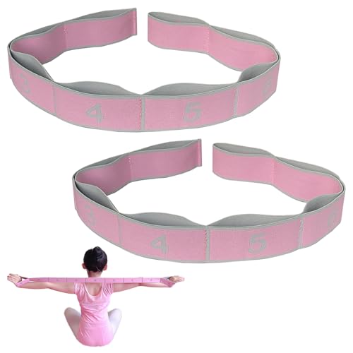 2Stück Yoga Stretching Strap,8 Schlaufen Resistance Bands,Yoga Stretch Gurt,Jugend Gymnastik Stretch Bands,Übungsbänder,für Yoga,Pilates,Stretching 2Stück Yoga Stretching Strap,8 Schlaufen Resistance Bands,Yoga Stretch Gurt,Jugend Gymnastik Stretch Bands,Übungsbänder,für Yoga,Pilates,Stretching von Plipdhy