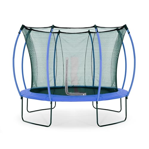 Plum Springsafe Trampolin Colours 305 cm mit Sicherheitsnetz – Outdoor-Trampolin, Durchmesser 305 cm, rund, blau von Plum