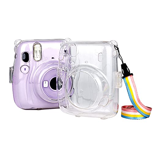 Plyisty Tragbare Kameratasche, PC Transparente Schutzhülle Kameratasche Tasche für Instax 11 Sofortbildkamera, mit verstellbarem Schultergurt von Plyisty