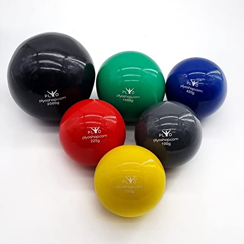 Plyoballs Plyobälle Set of 6 Baseball Softball Handball Training Plyo Bälle Soft Weich Sand Filled Gefüllt PVC Recovery Ball von plyoshop