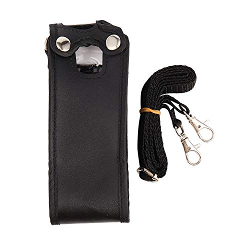 Pmandgk Tasche aus weichem Leder, erweitert, für -5R, 3800 mAh, Walkie-Talkie, tragbares Radio 5R, UVF9, -F8, UVF9D, Schwarz von Pmandgk