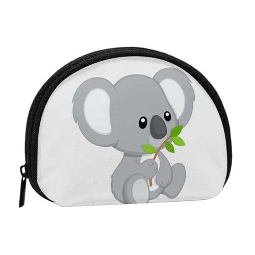 Pmnnerefaq Mini-Geldbörse mit Aufschrift ""Happy Fathers Day"" von Son, Geldbörse, Reißverschluss, Geldbeutel für Damen, Mädchen, Kinder, Koala Eat Leaf, Einheitsgröße, Münztasche, HP25107 von Pmnnerefaq