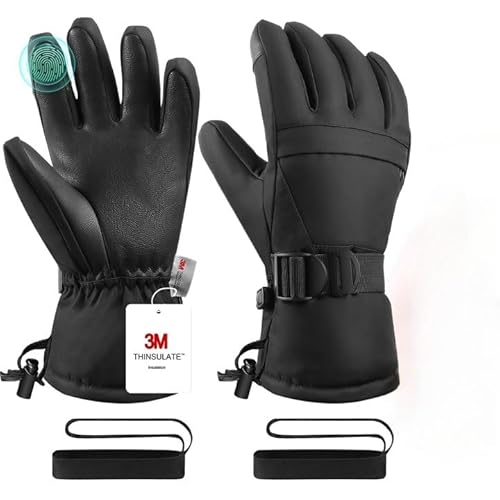 Pnosnesy Skihandschuhe, Schneehandschuhe, wasserdichte Winterhandschuhe, kaltes Wetter Handschuhe, sowohl für Männer als auch für Frauen, geeignet für Eltern und Kinder mit Armbändern Pnosnesy Skihandschuhe, Schneehandschuhe, wasserdichte Winterhandschuhe, kaltes Wetter Handschuhe, sowohl für Männer als auch für Frauen, geeignet für Eltern und Kinder mit Armbändern von Pnosnesy