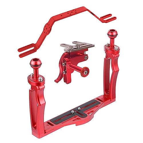 Diving Light Stand Tray With Two Ball Handle For Action Cameras Aluminum Alloy Underwater Video Light Stabilizer Tray Aluminum Alloy Underwater Video Light Stabilizer Tray Diving Light Stand Tray von Pnuokn