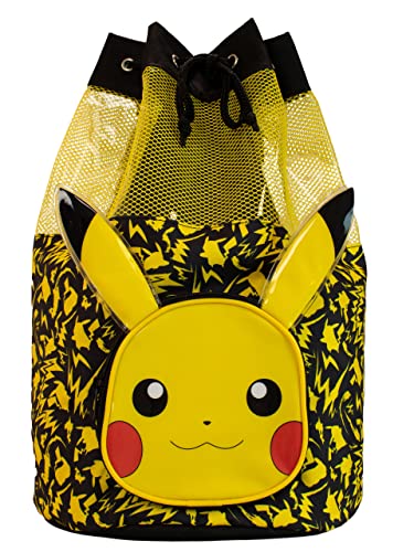Pokemon Schwimmtasche Jungen | Pikachu Badetasche Jungen Mit 3D-Ohren | Schwimmrucksack Kinder | Eine Größe Schwarz Pokemon Schwimmtasche Jungen | Pikachu Badetasche Jungen Mit 3D-Ohren | Schwimmrucksack Kinder | Eine Größe Schwarz von Pokémon