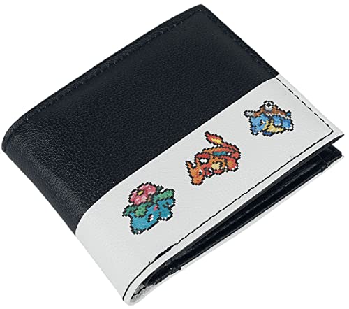 Pokémon Pixel Starter Unisex Geldbörse schwarz/weiß Polyester Anime, Fan-Merch, Gaming von Pokémon