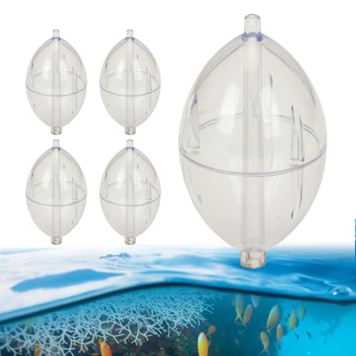 Angelzubehör Für Angler, Fischbobbers -Set, Spin -Angel -Bobber, 5 Pieces Clear Clear Gast Oval Float Bobber, Leicht Zu Befestigen Und Einzustellen, 14,5 G/Stück, Transparent, Für Ruhige Seen Und Flie von Pokronc