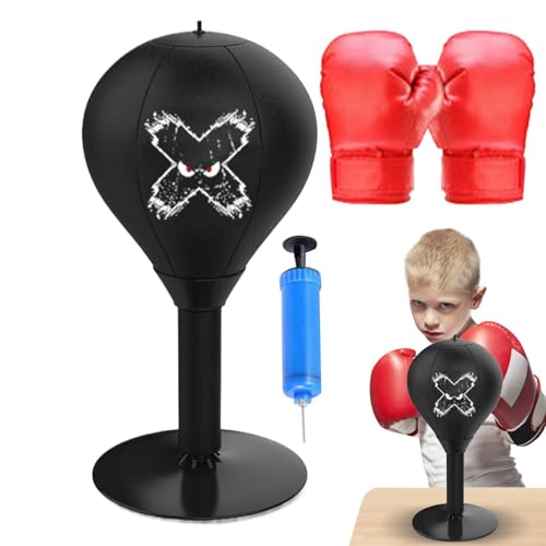 Fun Punch Rage Bag | Punching Bag | Desktop Punching Bag | Fun Punch | Desktop Boxing Bag | Boxing Bag Stress Relief Speed Balls | Desktop Punching Bag Set with Gloves for Kids & Adults von Pokronc