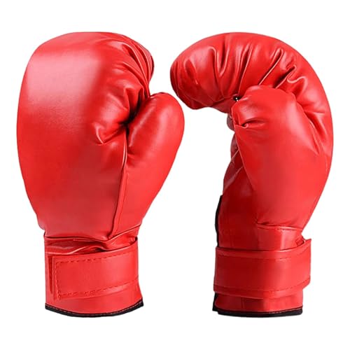 Musik-Boxhandschuhe, Schlag-Workout-Handschuhe, stoßfest, atmungsaktives Material, verstellbare Passform, rot, 80Z/180 g, für Erwachsene, Herren, Damen Musik-Boxhandschuhe, Schlag-Workout-Handschuhe, stoßfest, atmungsaktives Material, verstellbare Passform, rot, 80Z/180 g, für Erwachsene, Herren, Damen von Pokronc
