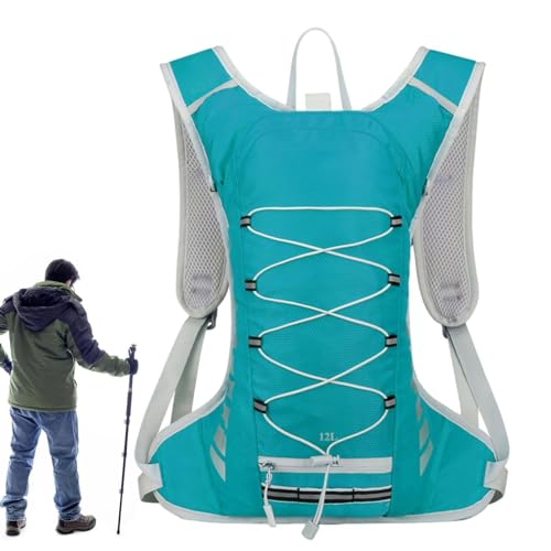 Pokronc Laufrucksack | Fahrradtasche mit großem Fassungsvermögen, leicht - Verstellbare Sporttasche, atmungsaktiver Wasserrucksack zum Wandern, Skifahren, Radfahren, Skaten von Pokronc