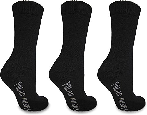 Polar Husky 3 Paar Nie Wieder Kalte Füße Winter Socken, super dick und sehr warm! Farbe Black Größe 47-50 von Polar Husky