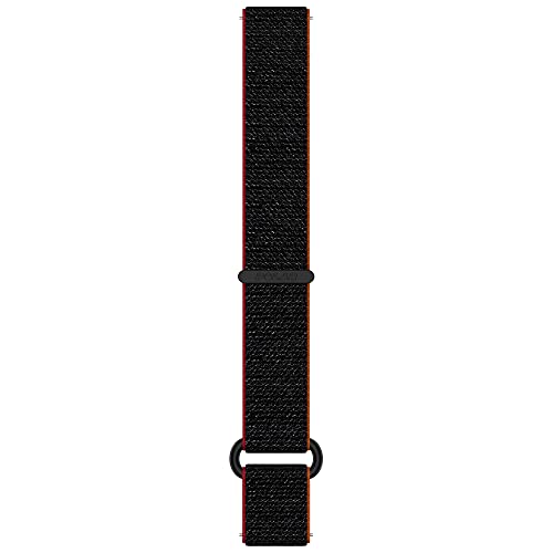 Polar Nylon-Armband mit Klettverschluss 20mm Schwarz-Rot M/L von Polar