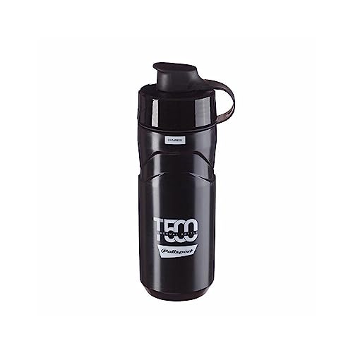 POLISPORT 8645500002 - Thermoflasche Modell T500 für Radfahren mit einem Fassungsvermögen von 500 ml. BPA-freie Trinkflasche für Radfahrer in schwarz/grau von Polisport