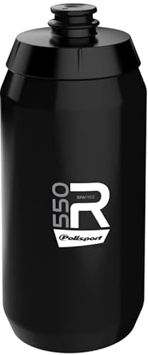Polisport 8645600036 - R Collection Fahrradflasche Modell R550 mit einem Fassungsvermögen von 550 ml. BPA-freie Trinkflasche für Radfahrer in Schwarz Polisport 8645600036 - R Collection Fahrradflasche Modell R550 mit einem Fassungsvermögen von 550 ml. BPA-freie Trinkflasche für Radfahrer in Schwarz von Polisport