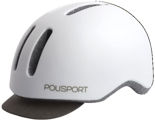 Polisport Unisex – Erwachsene Commuter Helm, White matt/Grey, L von Polisport