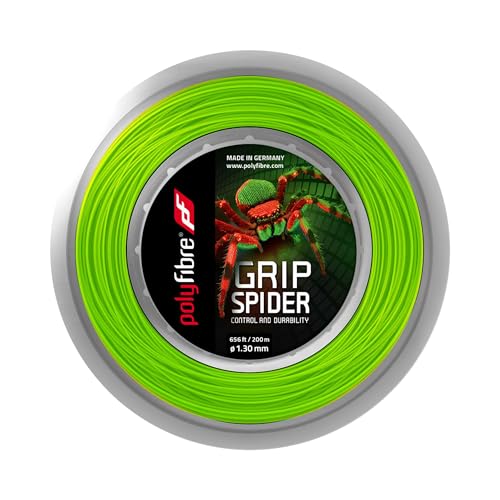 Polyfibre Grip Spider 200M Tennis Saitenrolle 200m Monofil Grün 1,25 von Polyfibre