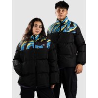 Polypop Black Tigra Pattern Chest Puffer Jacke black von Polypop