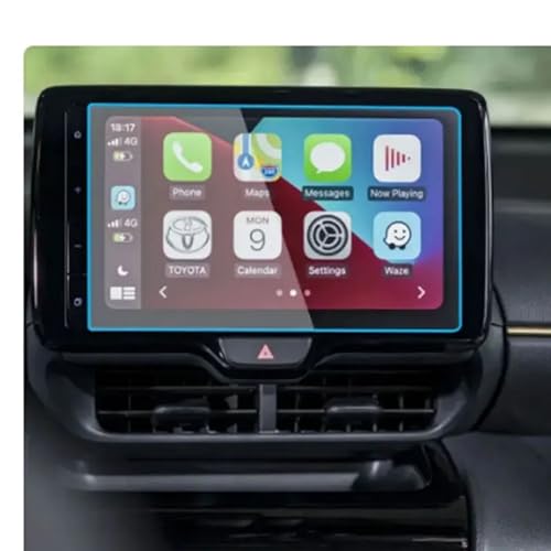 PonPed 9-Zoll-Auto-Infotainment-GPS-Navigationsdisplay Displayschutz aus gehärtetem Glas, passend für Toyota Yaris Cross 2021 2022 von PonPed