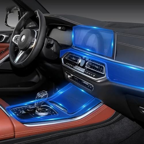 PonPed Auto-Innenraum-Mittelkonsole, transparente TPU-Schutzfolie, Reparaturfolie, Zubehör, passend für BMW G05 X5 2019–2023 F von PonPed